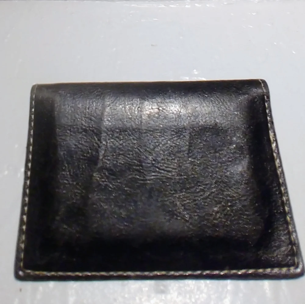 Bloomingdale's Black Leather Card Holder